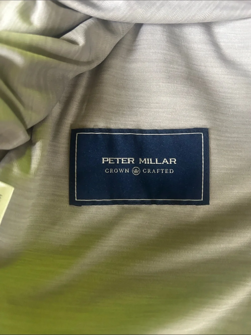 Light Gray Peter Millar Men's Medium Zip-Front Vest